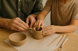 The image for Grown-Up & Me Pottery Class